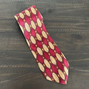 International Passport 100% Italian Silk Tie - Red Made in USA Men’s Necktie